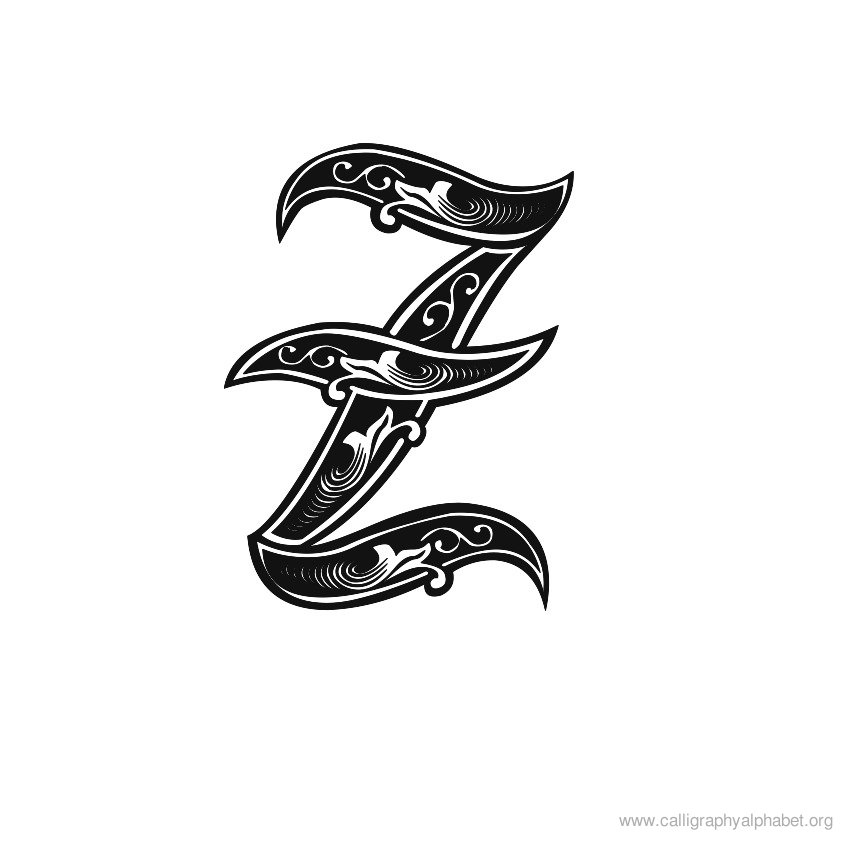 gothic-calligraphy-alphabet-z gothic-calligraphy-alphabet-z